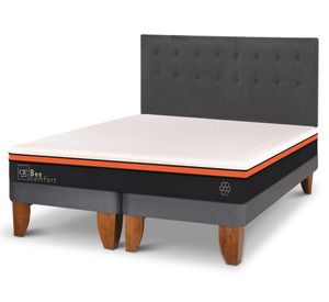 Cama europea king Bee Comfort + respaldo Eufrates Cic