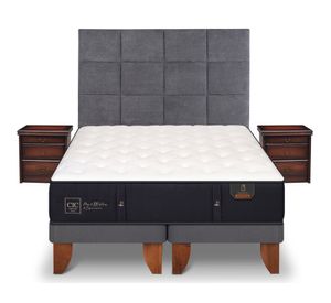 Cama europea king Premium + set Tamesis marrón/gris Cic