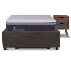 Space Box 1.5 plazas Ortopedic + velador Niger Cic