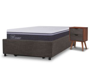Space Box 1.5 plazas Ortopedic + velador Niger Cic