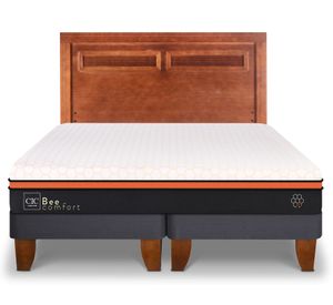 Cama europea king Bee Comfort + respaldo Milán Cic