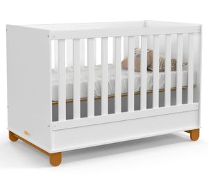 Cuna barrotes 134 cm 4 patas blanco