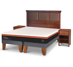 Cama europea 2 plazas Bee Comfort base dividida + set Torino Cic