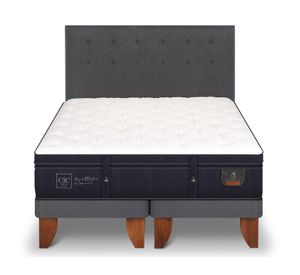 Cama europea 2 plazas Súper premium base dividida + respaldo Éufrates Cic