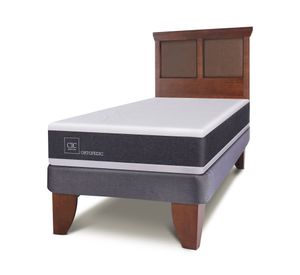 Cama europea 1.5 plazas Ortopedic + respaldo Torino Cic