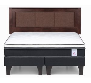 Cama europea 2 plazas New Style 6 base dividida + respaldo Rachel