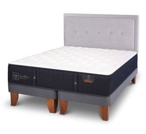 Cama europea king Premium + respaldo Ganges Cic