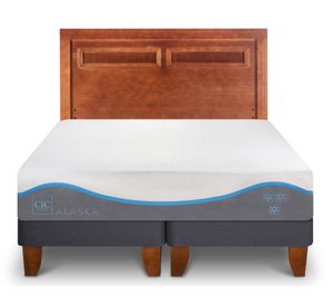Cama europea King Alaska + respaldo Milán Cic