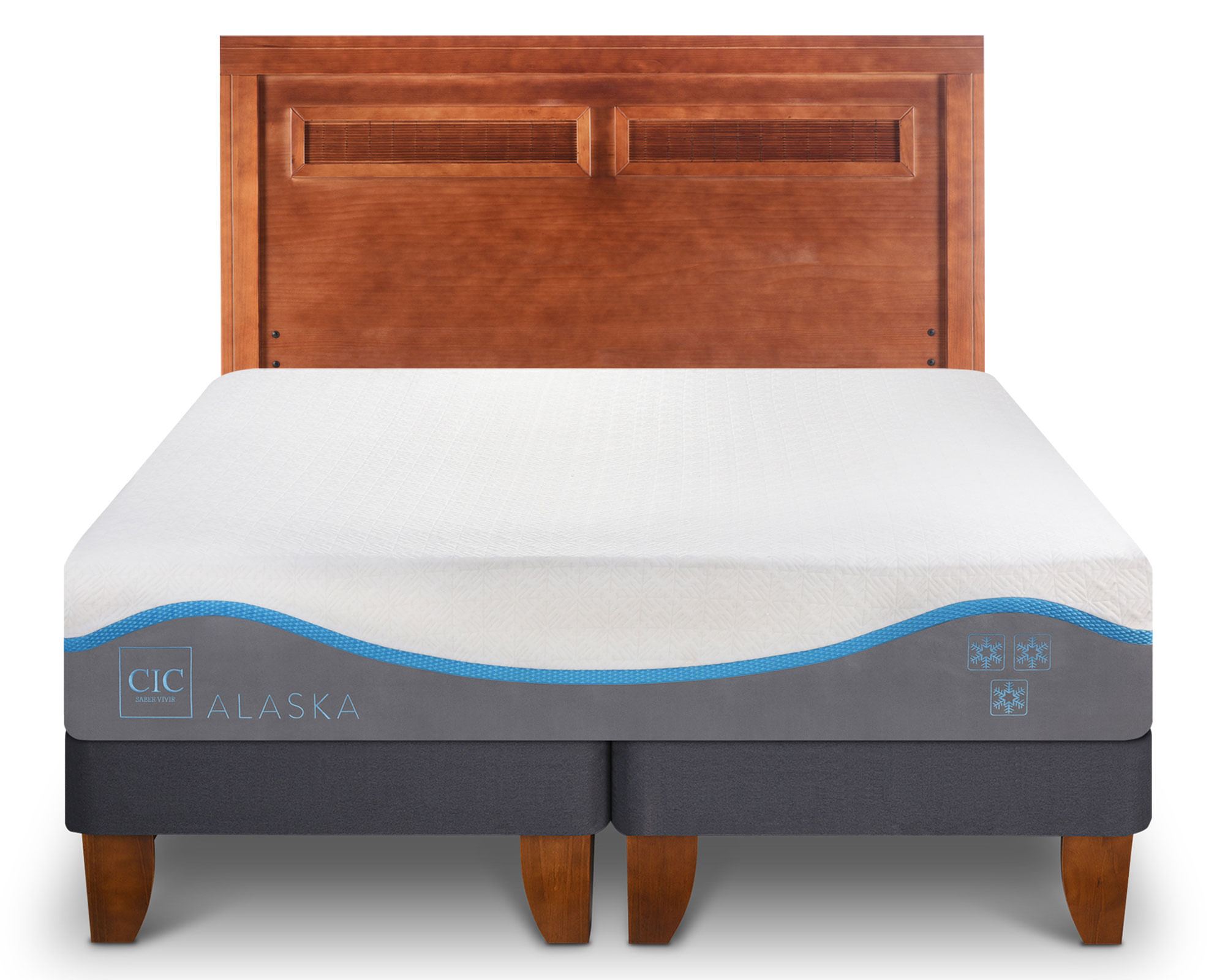 CIC Cama europea King Alaska + respaldo Milán Cic