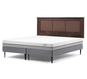 Cama europea King Pratta base dividida + respaldo Rachel
