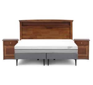 Cama Europea King Pratta base divivida patas + set Veneto Rosen