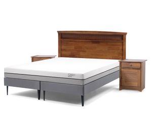Cama Europea King Pratta base divivida patas + set Veneto Rosen