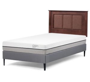 Cama europea 1 plaza Pratta + respaldo Rachel