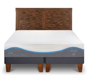 Cama europea 2 plazas Alaska + respaldo Antique Cic