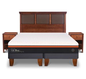 Cama europea king Bee Comfort base dividida + set Torino Cic