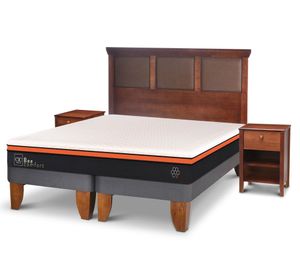 Cama europea king Bee Comfort base dividida + set Torino Cic