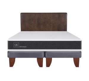 Cama europea king Ortopedic + respaldo Baker Cic