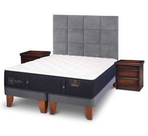 Cama europea 2 plazas Premium + set Tamesis marrón/gris Cic