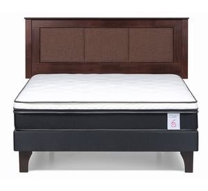 Cama europea 2 plazas New Style 6 + respaldo Rachel