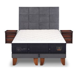 Cama europea king Super premium + set Tamesis marrón/gris Cic