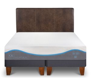 Cama europea King Alaska + respaldo Baker Cic