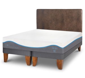 Cama europea King Alaska + respaldo Baker Cic