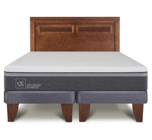 Cama europea King Ortopedic advance + respaldo Milán Cic.