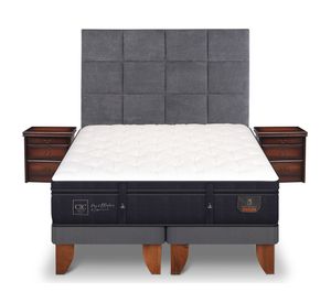 Cama europea 2 plazas Super premium + set Tamesis marrón/gris Cic