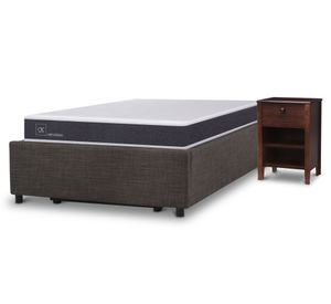 Space Box 1.5 plazas Ortopedic + velador New Torino chocolate Cic