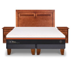Cama europea 2 plazas Bee Comfort base dividida + set Milán Cic