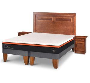 Cama europea 2 plazas Bee Comfort base dividida + set Milán Cic
