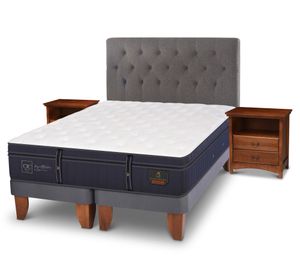 Cama europea 2 plazas Grand premium base dividida + set Kavery/ Indo Cic