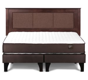 Cama europea King Ergo T base dividida + respaldo Rachel