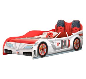 Cama Infantil 1 plaza Auto Carrera blanco