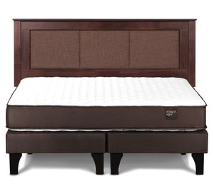 Cama europea 2 plazas Ergo T base dividida + respaldo Rachel