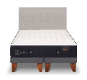 Cama europea 2 plazas Premium base dividida + respaldo Tigris Cic