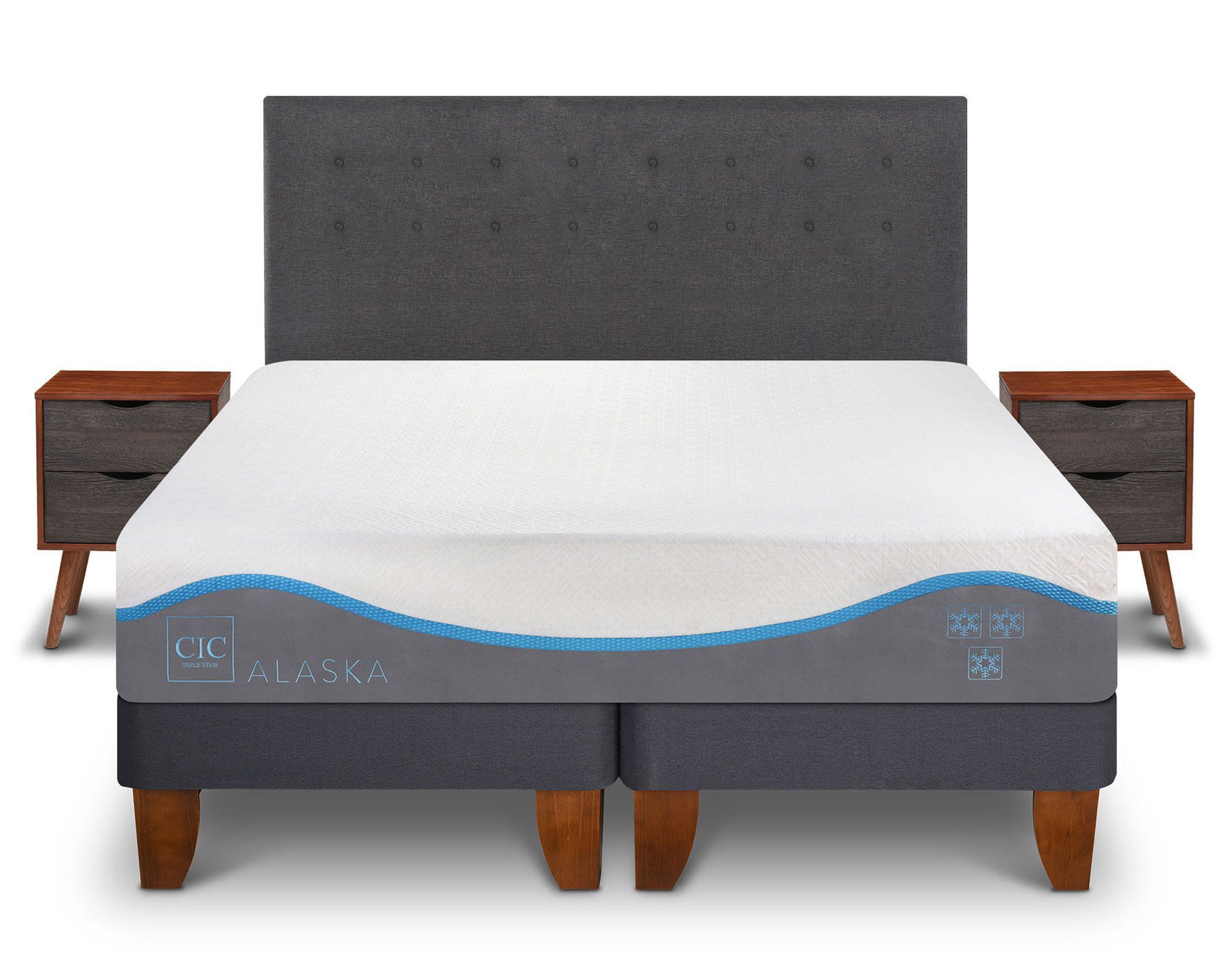 CIC Cama europea King Alaska + Set Éufrates Cic