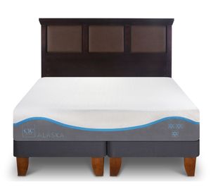 Cama europea 2 plazas Alaska + respaldo Torino Cic