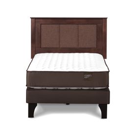 Cama europea 1.5 plazas Ergo T + respaldo Rachel