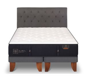Cama europea 2 plazas Premium base dividida + respaldo Kavery Cic