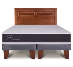 Cama europea&nbsp;2&nbsp;plazas New Ortopedic + respaldo Milán