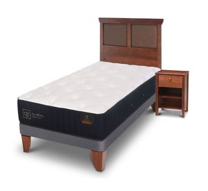 Cama europea 1.5 plazas Premium + Set Torino caramelo Cic