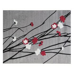 Alfombra 80x120 cm Frise carved Florida D2 rojo Idetex.