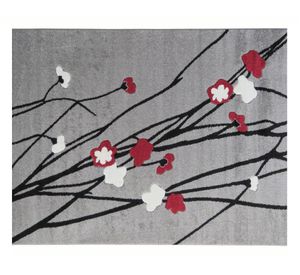 Alfombra 80x120 cm Frise carved Florida D2 rojo Idetex.