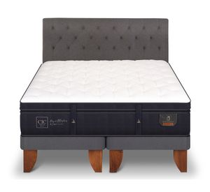 Cama europea king Súper premium + respaldo Kavery Cic