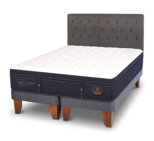 Cama europea king Súper premium + respaldo Kavery Cic