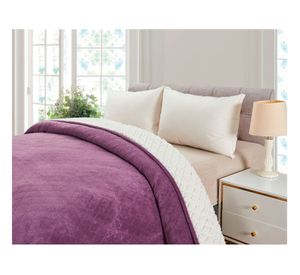 Plumón coral 2 plazas lila Idetex