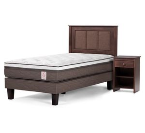 Cama europea 1.5 plazas New Style 6 + set Rachel