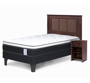 Cama europea 1.5 plazas New Style 6 + set Rachel