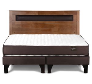 Cama europea 2 plazas Ergo T base dividida  + respaldo Ferrara